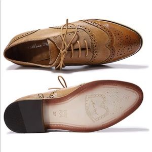 Tan Wingtip Oxfords